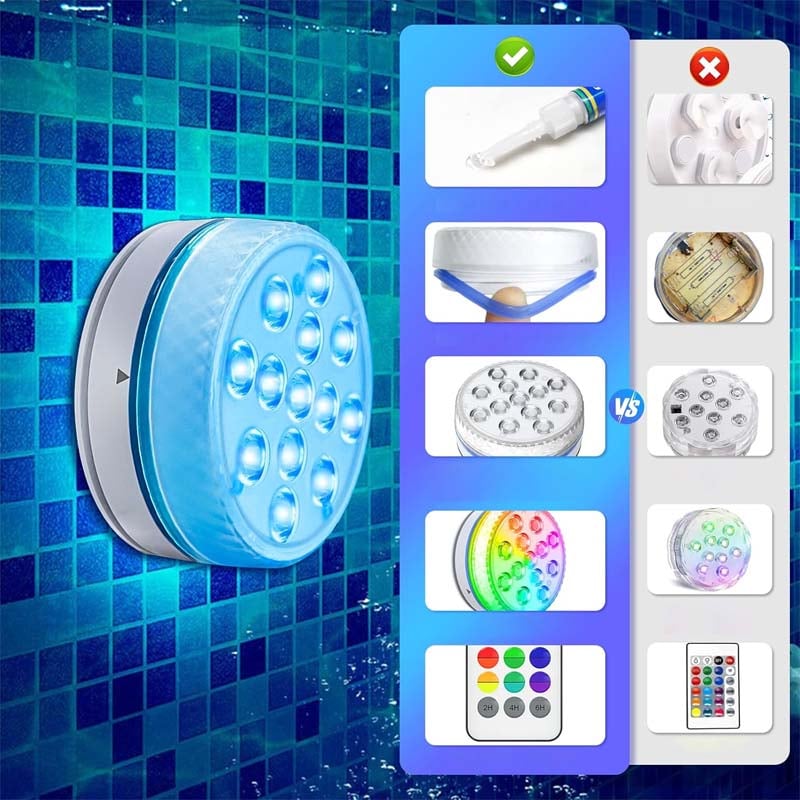 Doppellagige wasserdichte selbstklebende LED-Pool-Leuchte