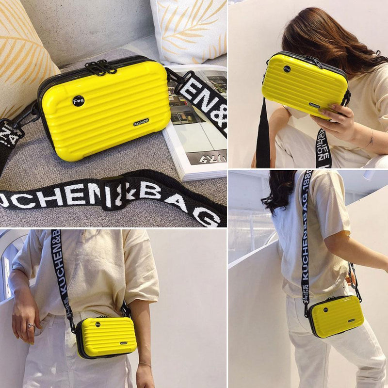 Damen Quadratische Kofferform Handtasche