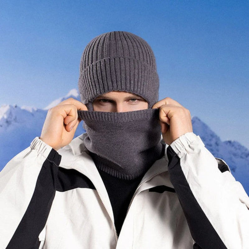 Kinder/Erwachsene Winter-Wollschal-Set Strickmütze