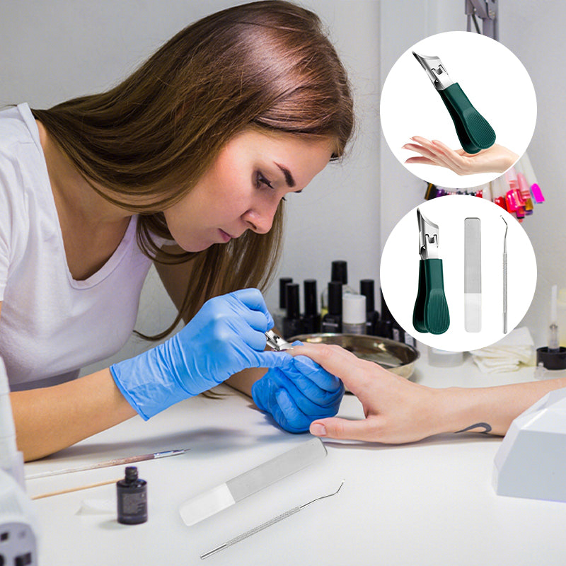 Drei Sets von Nagelknipsern mit Adlerkrallen und abgeschrägten Klingen