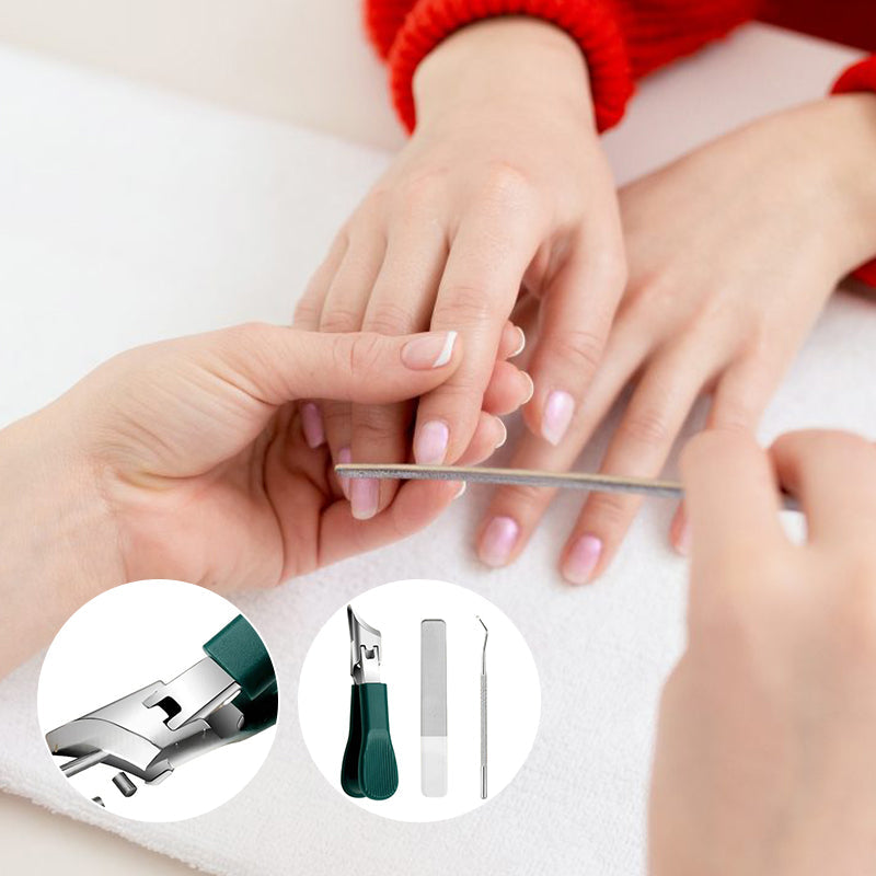 Drei Sets von Nagelknipsern mit Adlerkrallen und abgeschrägten Klingen