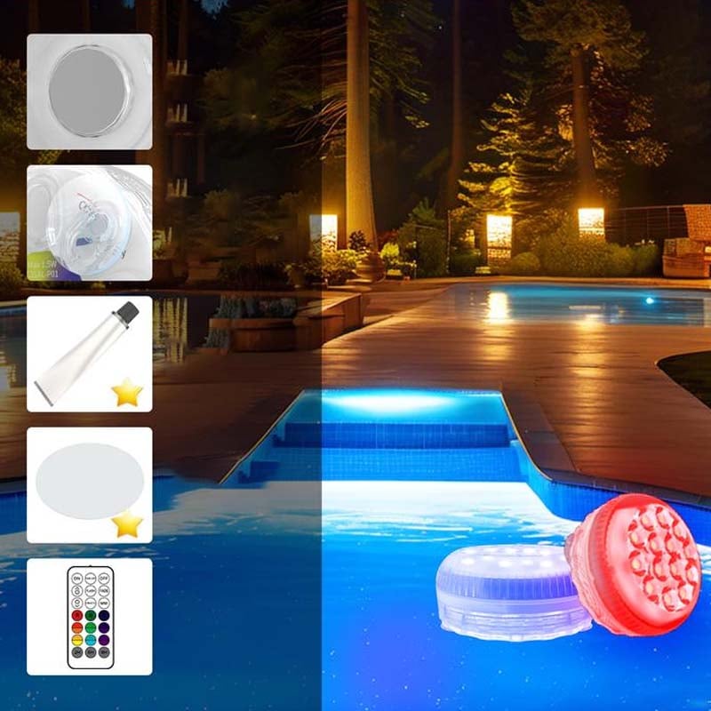 Doppellagige wasserdichte selbstklebende LED-Pool-Leuchte
