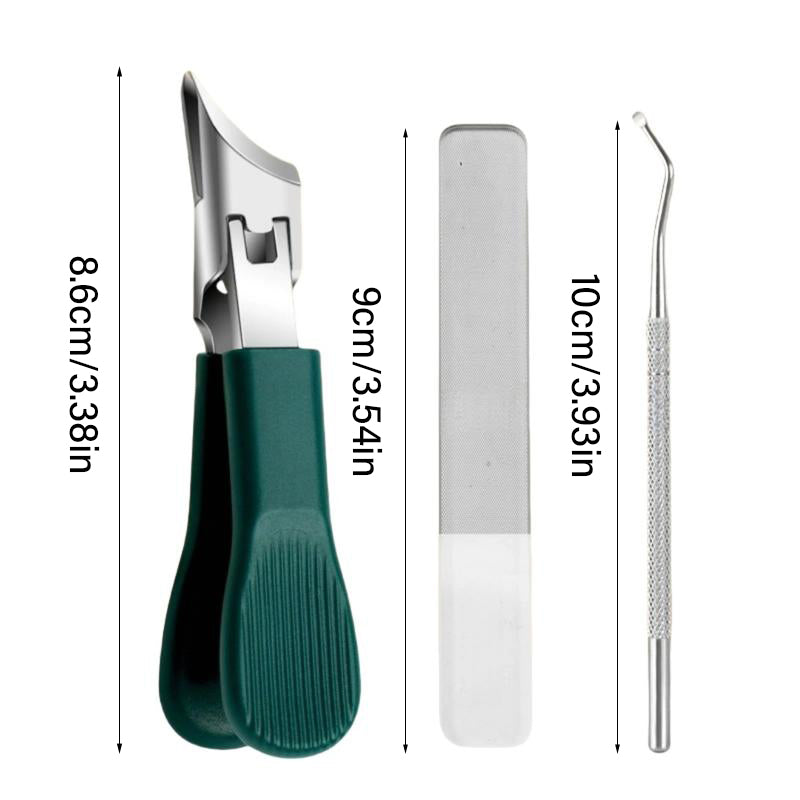 Drei Sets von Nagelknipsern mit Adlerkrallen und abgeschrägten Klingen
