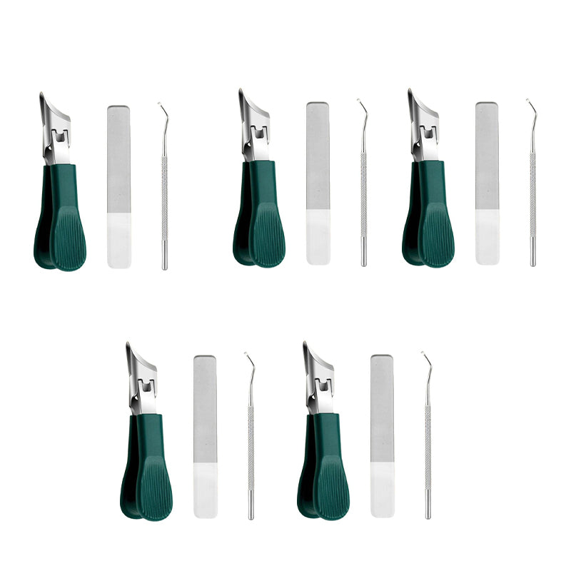 Drei Sets von Nagelknipsern mit Adlerkrallen und abgeschrägten Klingen