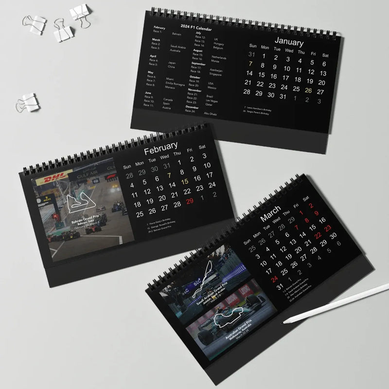 Der F1-Tischkalender 2024