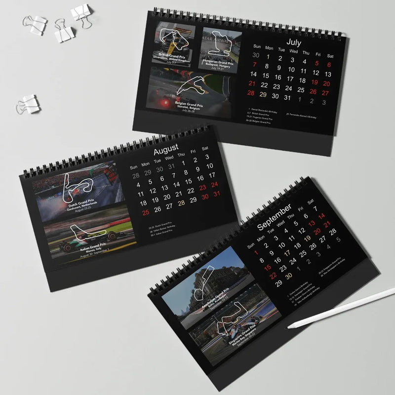 Der F1-Tischkalender 2024