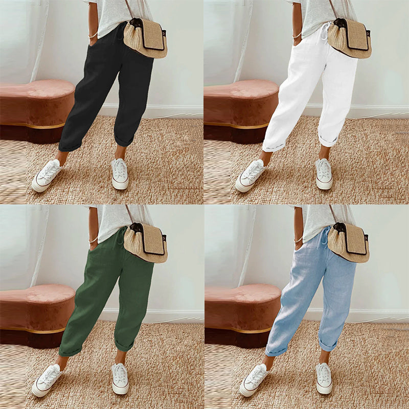 Einfarbige Freizeithose